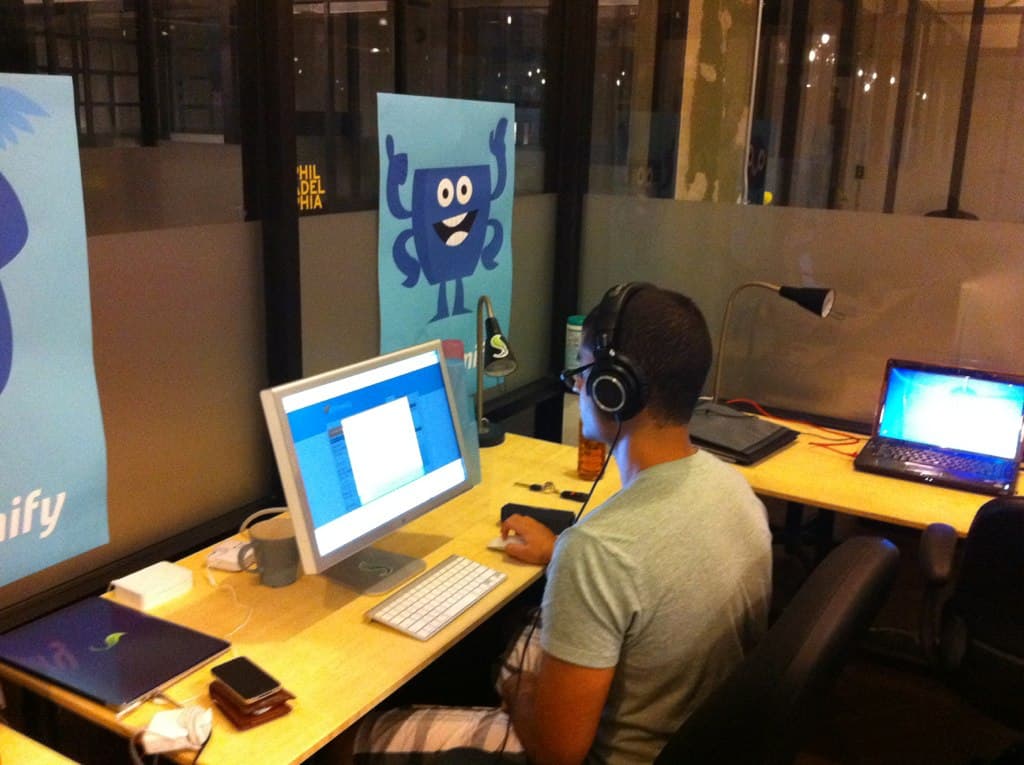 Photo from Affirmify: Ryan working at the office