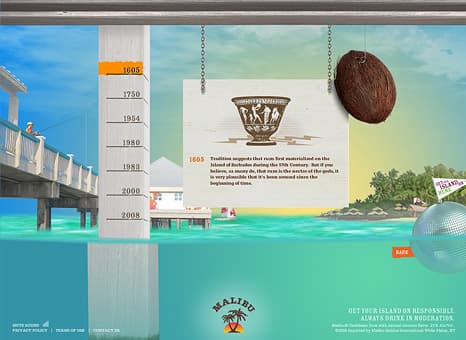 Screenshot from Malibu Rum: the history of Malibu Rum