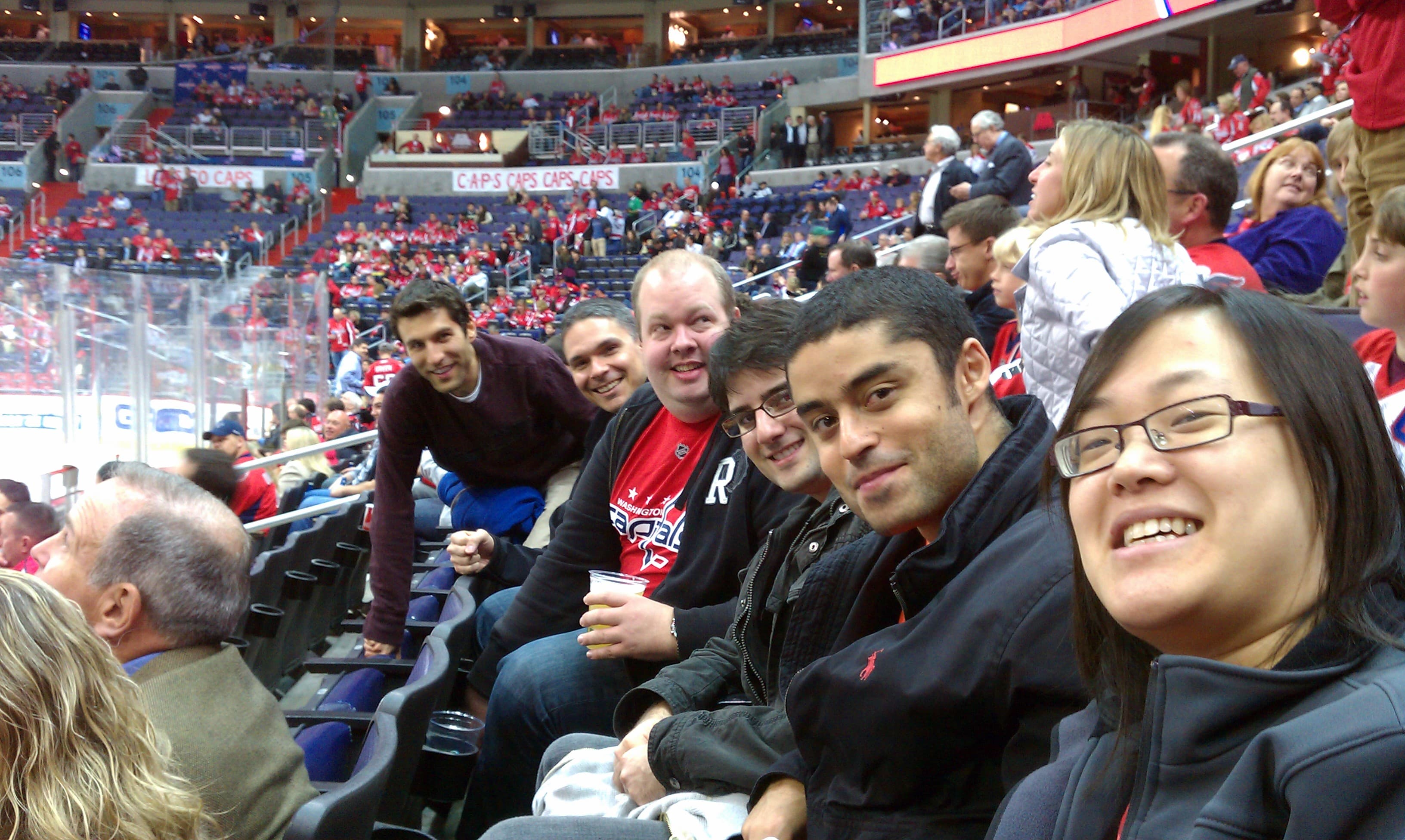 Photo from Opower: hockey game with the gang