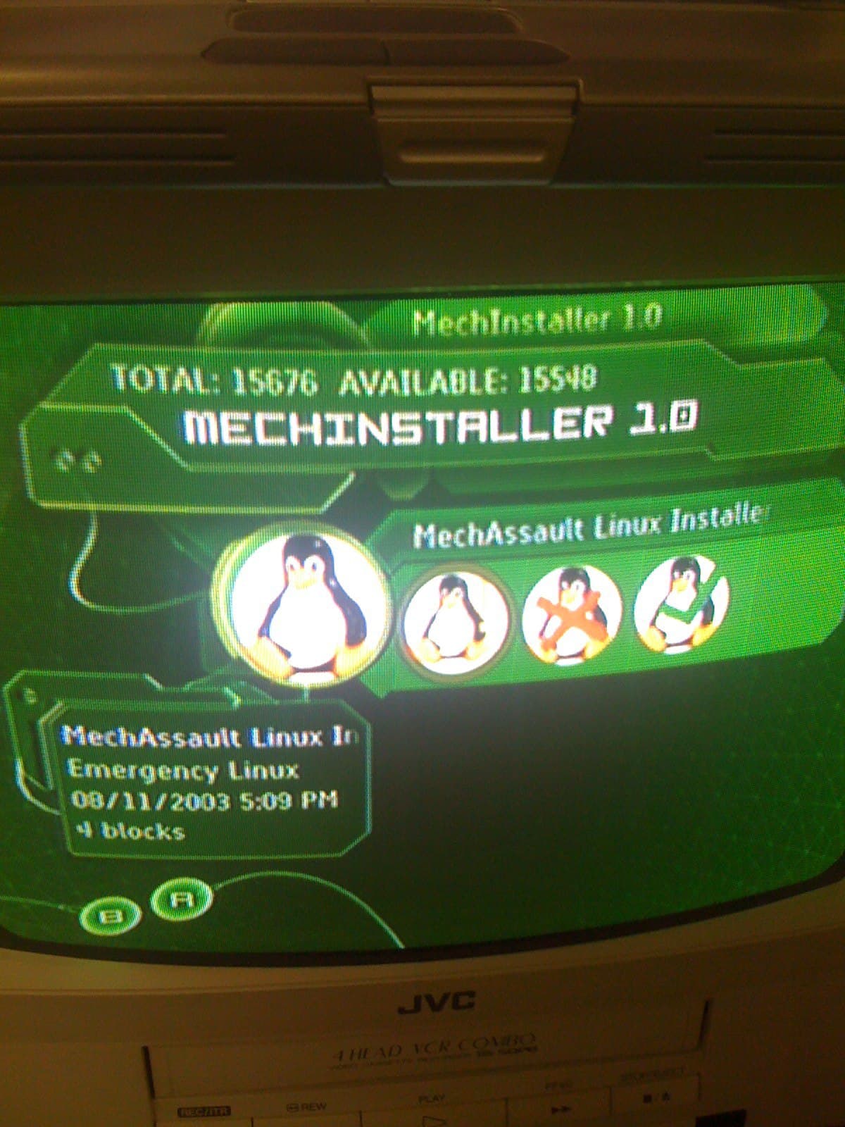 Photo from Xbox Linux: using MechInstaller is perfectly legal