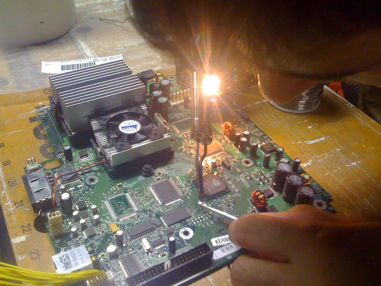 Photo from Xbox Linux: our soldering game was weak